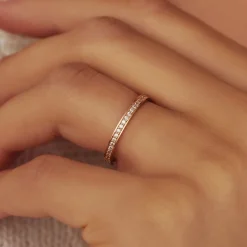 Isabel Bernard La Concorde Merle 14 karaat rosé gouden ring met zirkonia New