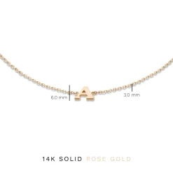 Isabel Bernard La Concorde Rachel 14 karaat rosé gouden initial armband met letter Sale