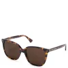 Isabel Bernard La Villette Raison bruin tortoise vierkante zonnebril met bruine glazen New