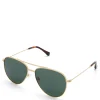 Isabel Bernard La Villette Remi goudkleurige aviator zonnebril met groene glazen Cheap