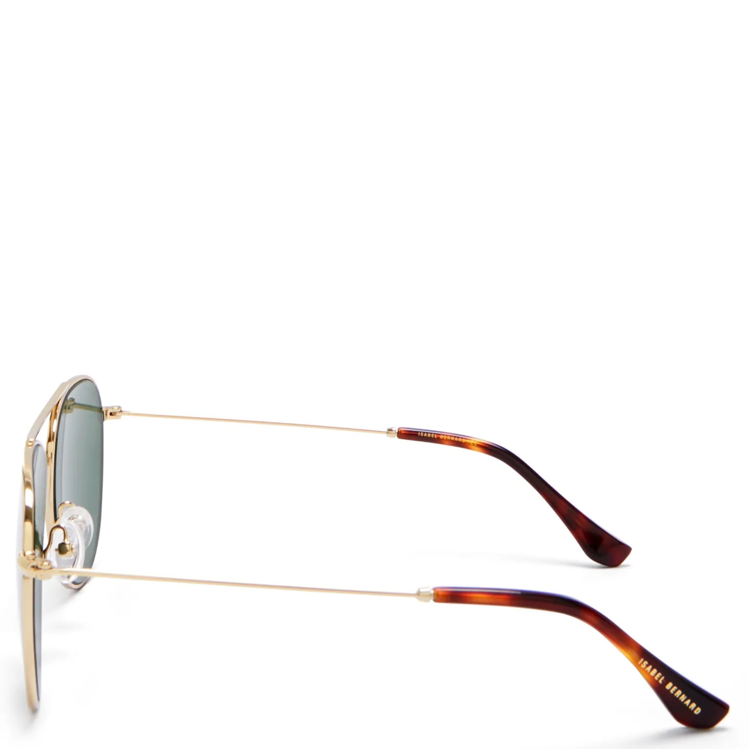 Isabel Bernard La Villette Remi goudkleurige aviator zonnebril met groene glazen Cheap