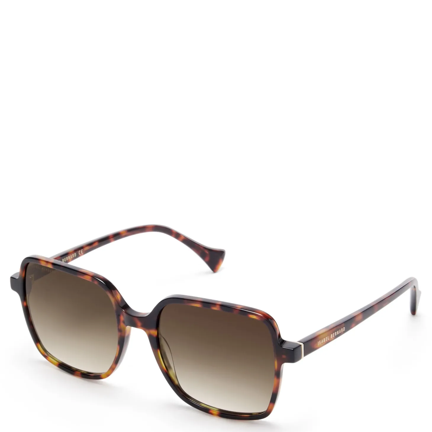Isabel Bernard La Villette Rene bruin tortoise vierkante zonnebril met bruine gradient glazen Cheap