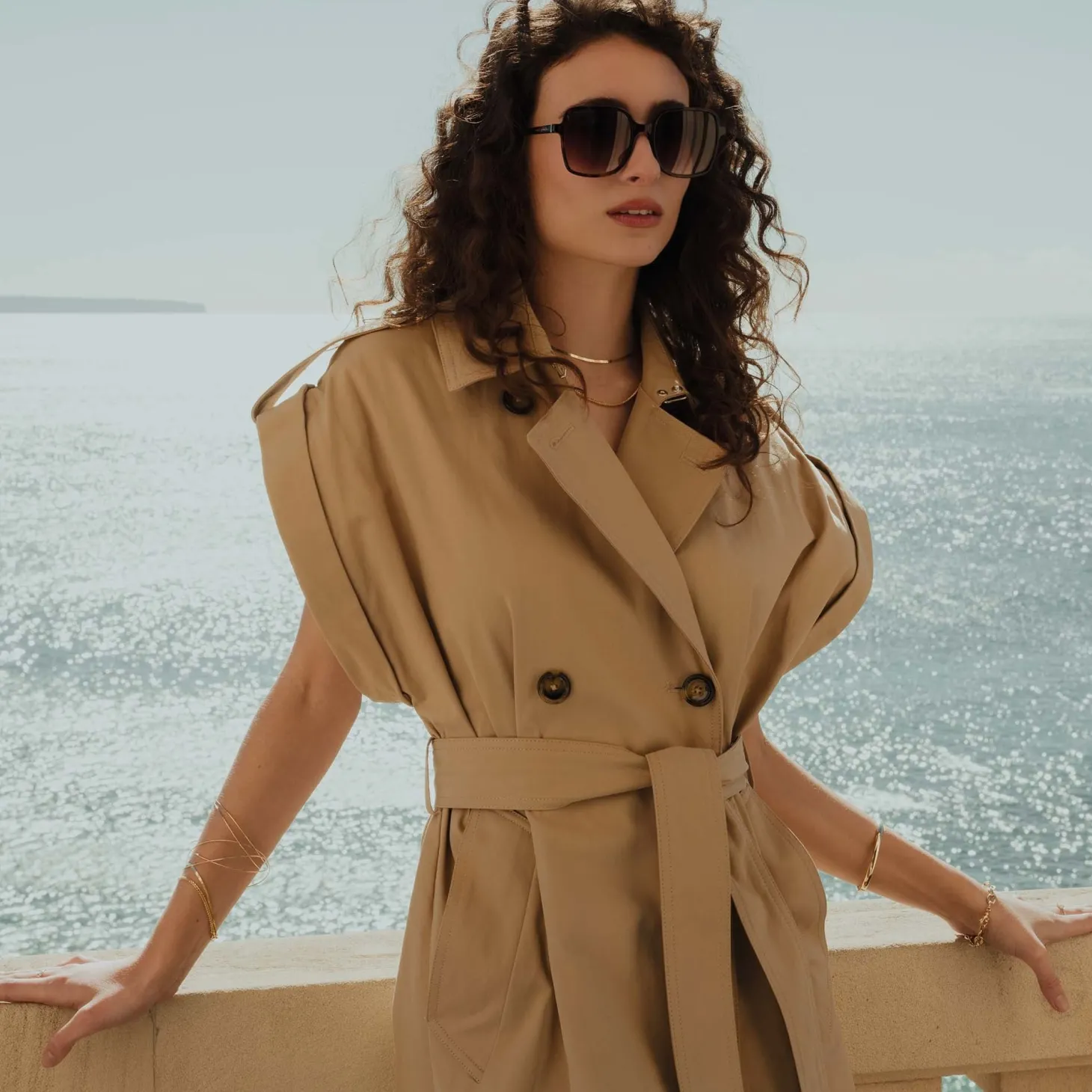 Isabel Bernard La Villette Rene bruin tortoise vierkante zonnebril met bruine gradient glazen Cheap