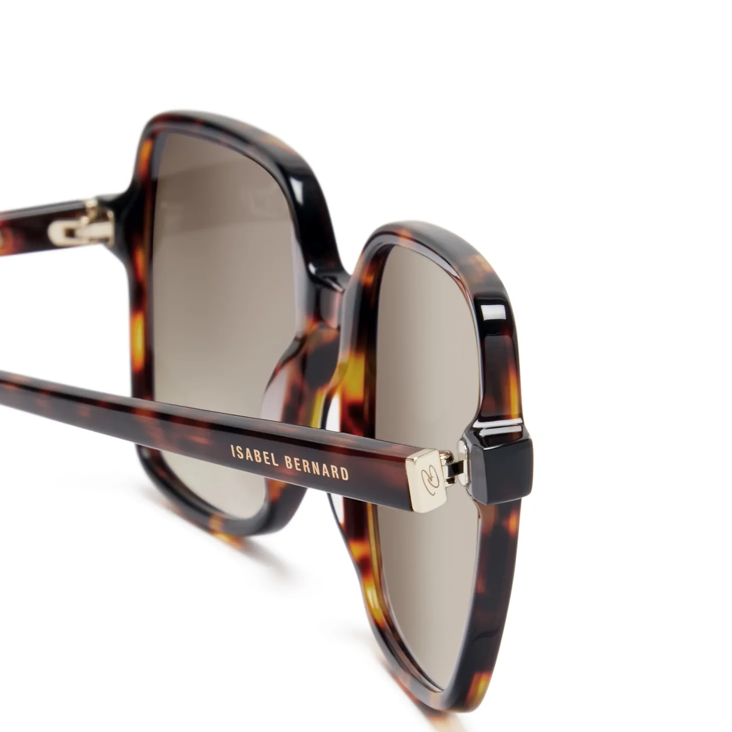 Isabel Bernard La Villette Rene bruin tortoise vierkante zonnebril met bruine gradient glazen Cheap