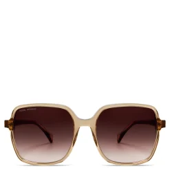 Isabel Bernard La Villette Rene transparant beige vierkante zonnebril met bruine gradient glazen Best Sale