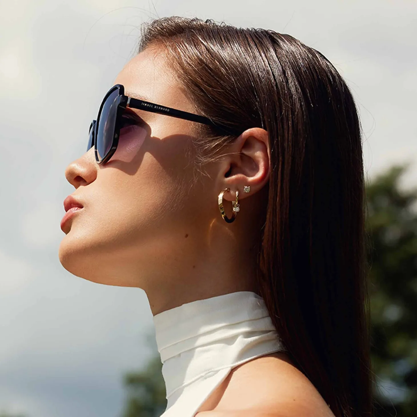 Isabel Bernard La Villette Rene zwarte vierkante zonnebril met zwarte gradient glazen Flash Sale