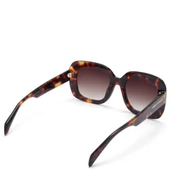 Isabel Bernard La Villette Rive bruin tortoise vierkante zonnebril met bruine glazen Clearance