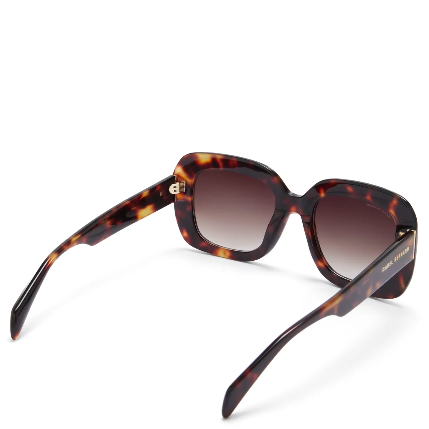 Isabel Bernard La Villette Rive bruin tortoise vierkante zonnebril met bruine glazen Clearance