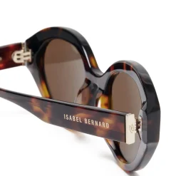 Isabel Bernard La Villette Rosaire bruin tortoise ovale zonnebril met bruine glazen Store