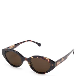 Isabel Bernard La Villette Rosaire bruin tortoise ovale zonnebril met bruine glazen Hot