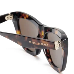 Isabel Bernard La Villette Roselin bruin tortoise cat eye zonnebril met bruine glazen Best Sale