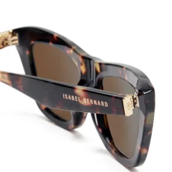 Isabel Bernard La Villette Roselin bruin tortoise cat eye zonnebril met bruine glazen Outlet