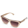 Isabel Bernard La Villette Roselin transparant beige cat eye zonnebril met bruine gradient glazen Best Sale