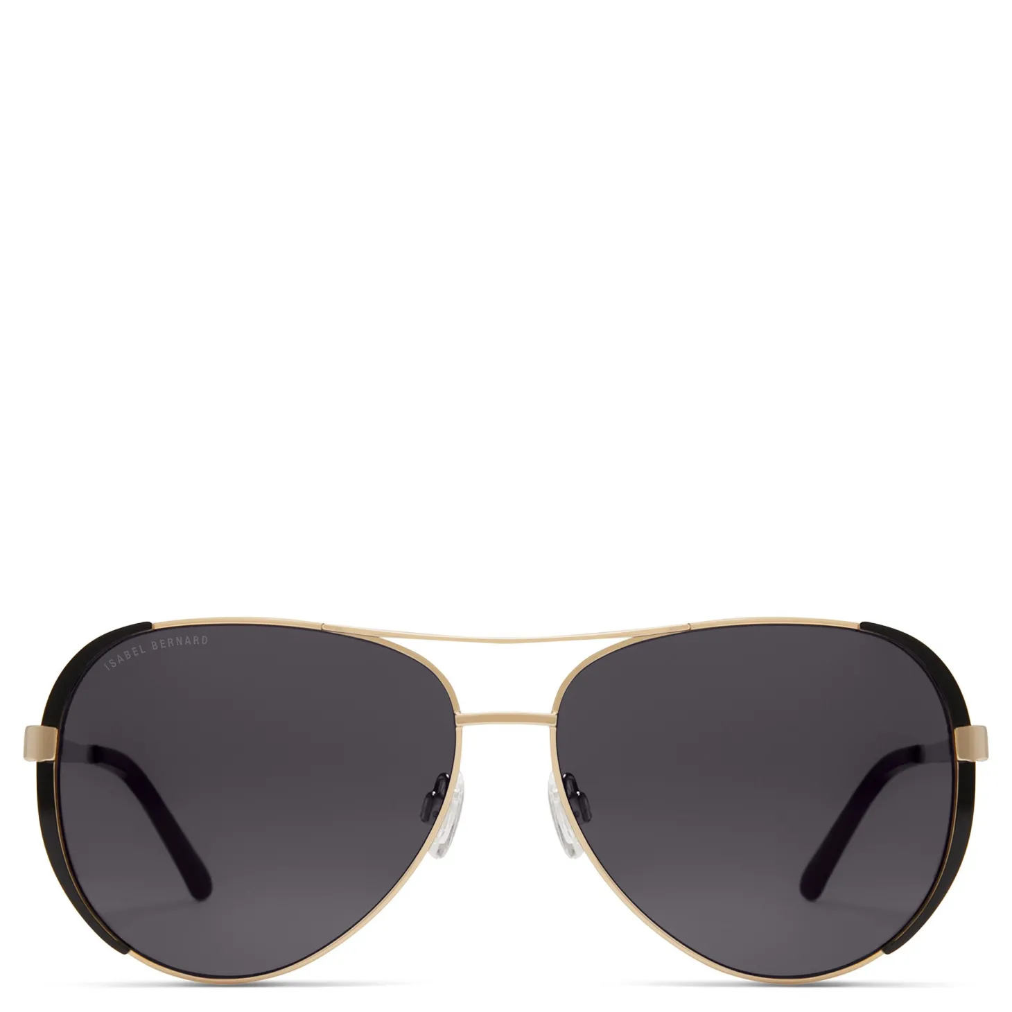 Isabel Bernard La Villette Roxanne goudkleurige aviator zonnebril met zwarte glazen Outlet