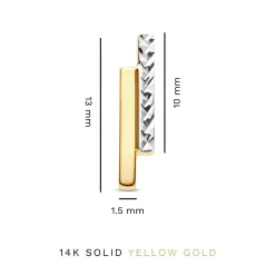 Isabel Bernard Le Marais Alice 14 karaat gouden oorknoppen met diamond cut Online