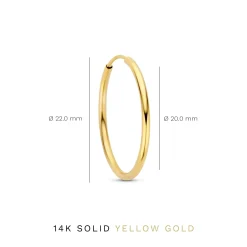 Isabel Bernard Le Marais Cerise 14 karaat gouden creolen (20 mm) Shop