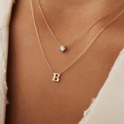 Isabel Bernard Le Marais Chloé 14 karaat gouden initial ketting met letter Discount