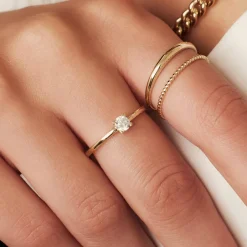 Isabel Bernard Le Marais Isidora 14 karaat gouden ring met zirkonia Best Sale
