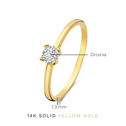 Isabel Bernard Le Marais Isidora 14 karaat gouden ring met zirkonia Best Sale