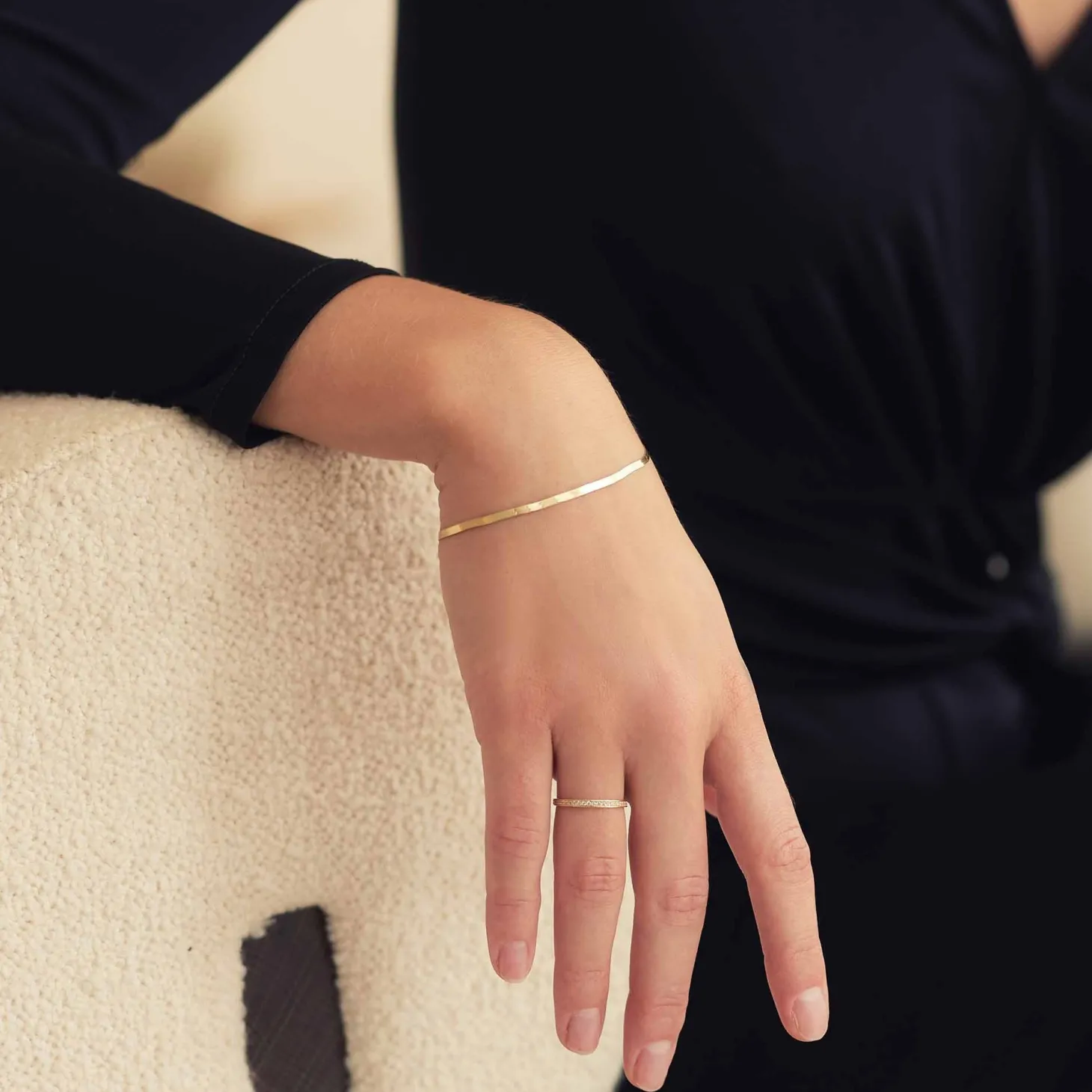 Isabel Bernard Le Marais Merle 14 karaat gouden ring met zirkonia steentjes Store