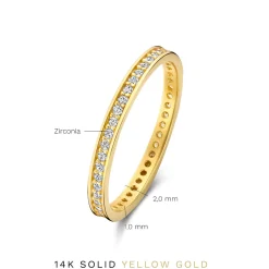 Isabel Bernard Le Marais Merle 14 karaat gouden ring met zirkonia steentjes Store