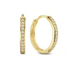 Isabel Bernard Le Marais Merle 14 karaat gouden creolen met zirkonia (12.5 mm) Store