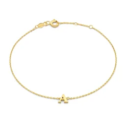 Isabel Bernard Le Marais Rachel 14 karaat gouden initial armband met letter Clearance