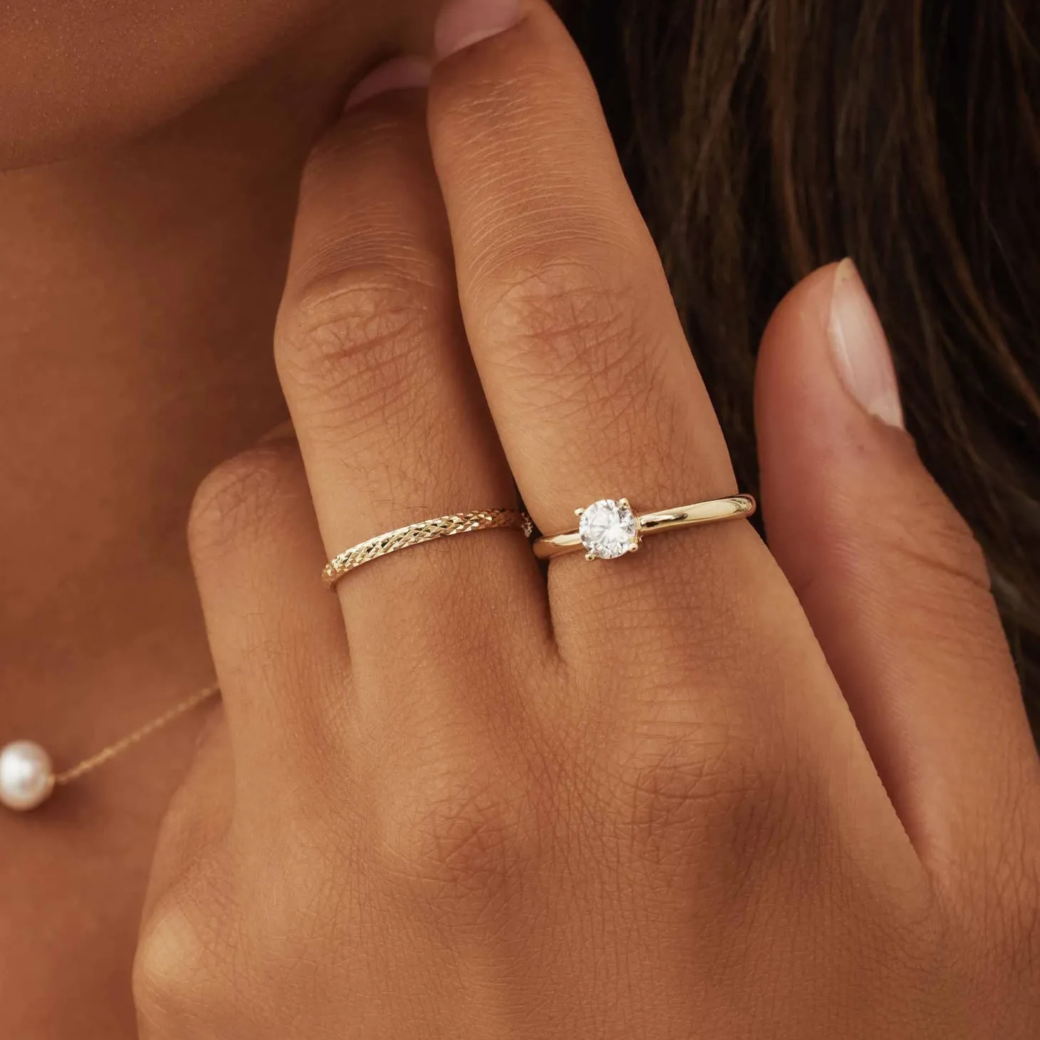 Isabel Bernard Le Marais Soleil 14 karaat gouden ring met zirkonia steen Best