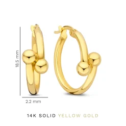 Isabel Bernard Monceau Mirell 14 karaat gouden creolen (16.5 mm) Flash Sale