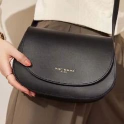 Isabel Bernard Montmartre Madelon zwarte leren crossbody tas van natuurleer Fashion