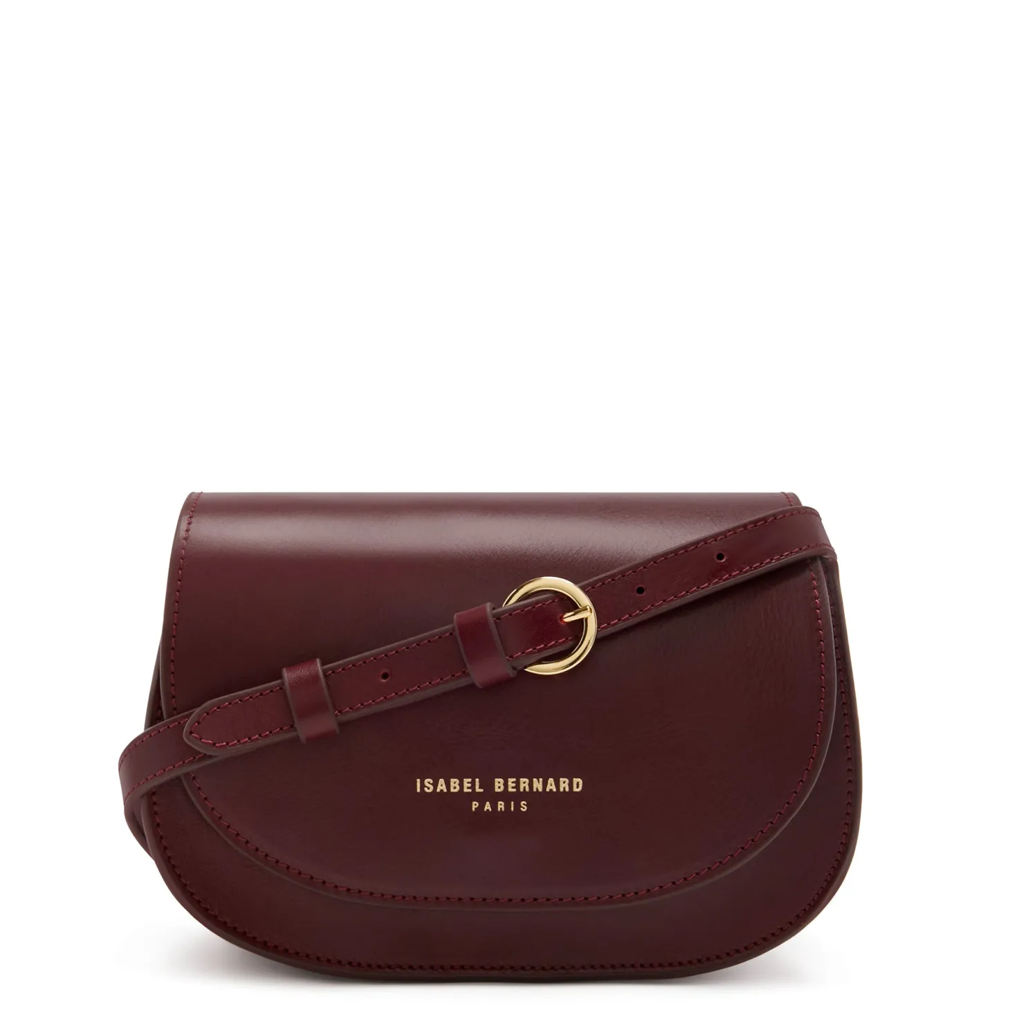 Isabel Bernard Montmartre Manon bordeaux rode leren crossbody tas van natuurleer Fashion