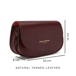 Isabel Bernard Montmartre Manon bordeaux rode leren crossbody tas van natuurleer Fashion