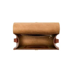 Isabel Bernard Montmartre Manon cognac leren crossbody tas van natuurleer Clearance