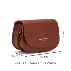 Isabel Bernard Montmartre Manon cognac leren crossbody tas van natuurleer Clearance