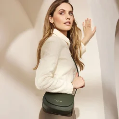 Isabel Bernard Montmartre Manon groene leren crossbody tas van natuurleer Best Sale