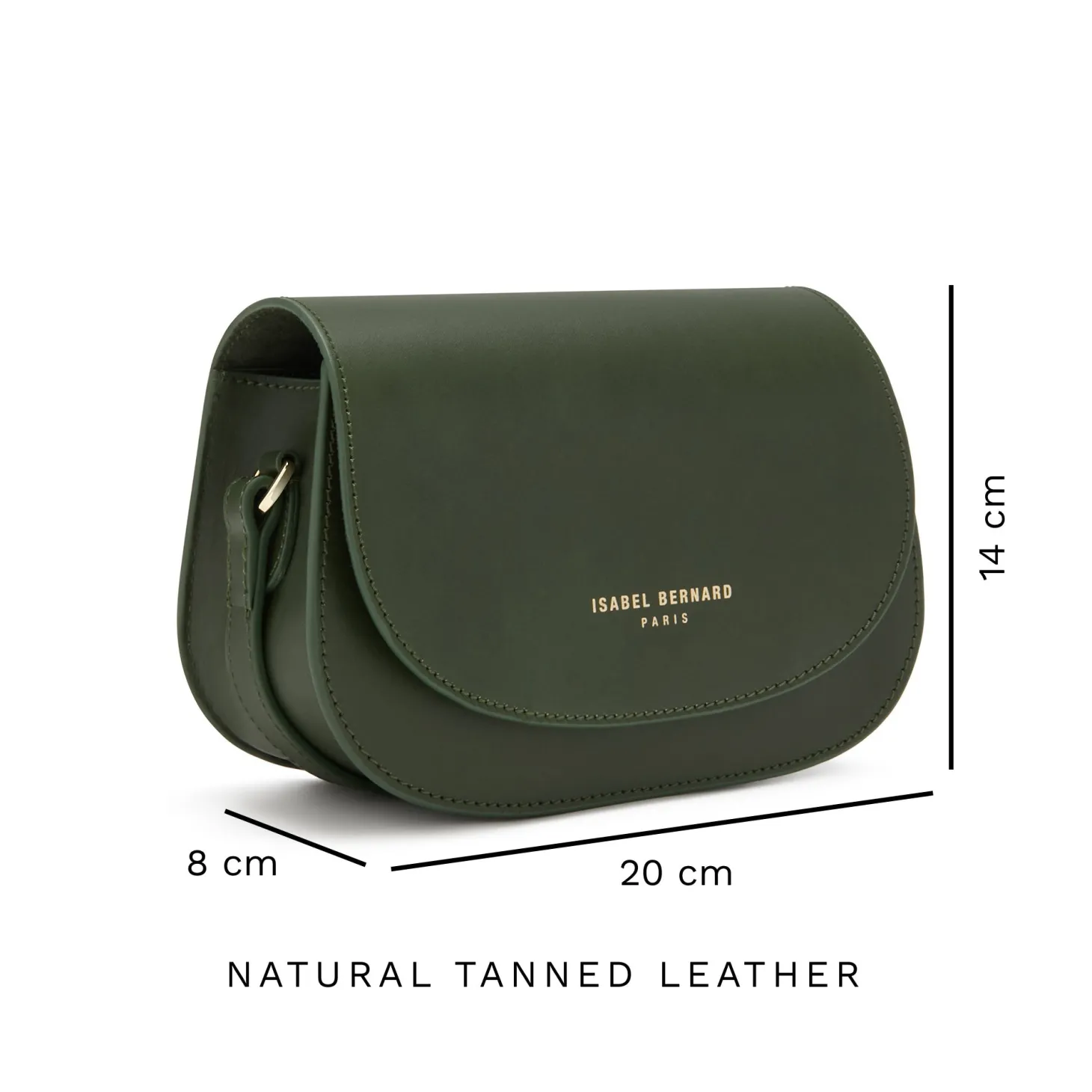 Isabel Bernard Montmartre Manon groene leren crossbody tas van natuurleer Best Sale
