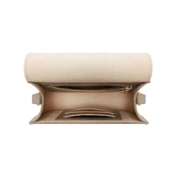Isabel Bernard Montmartre Manon taupe leren crossbody tas van natuurleer Online