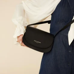 Isabel Bernard Montmartre Manon zwarte leren crossbody tas van natuurleer Store