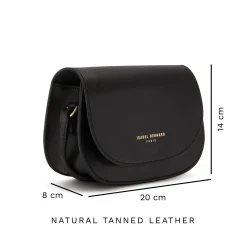 Isabel Bernard Montmartre Manon zwarte leren crossbody tas van natuurleer Store