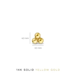 Isabel Bernard Rivoli Claire 14 karaat gouden oorknoppen Cheap