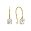 Isabel Bernard Rivoli Elise 14 karaat gouden oorhangers met zirkonia steentje Fashion