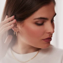 Isabel Bernard Rivoli Estelle 14 karaat gouden creolen Discount