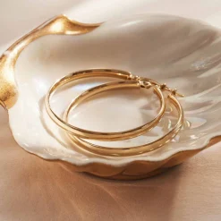 Isabel Bernard Rivoli Estrella 14 karaat gouden creolen (30 mm) Sale