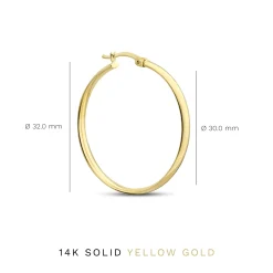 Isabel Bernard Rivoli Estrella 14 karaat gouden creolen (30 mm) Sale