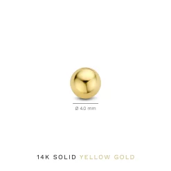 Isabel Bernard Rivoli Finou 14 karaat gouden oorknoppen met bolletje Best Sale