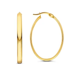 Isabel Bernard Rivoli Flori 14 karaat gouden ovale creolen (32 mm) Best Sale