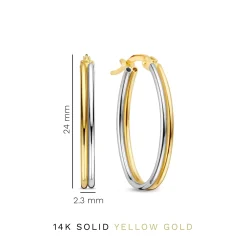 Isabel Bernard Rivoli Flori 14 karaat gouden creolen (22 mm) Flash Sale