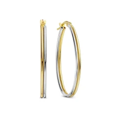 Isabel Bernard Rivoli Flori 14 karaat gouden creolen (32 mm) Clearance