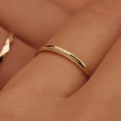 Isabel Bernard Rivoli Laura 14 karaat gouden ring met diamond cut Sale