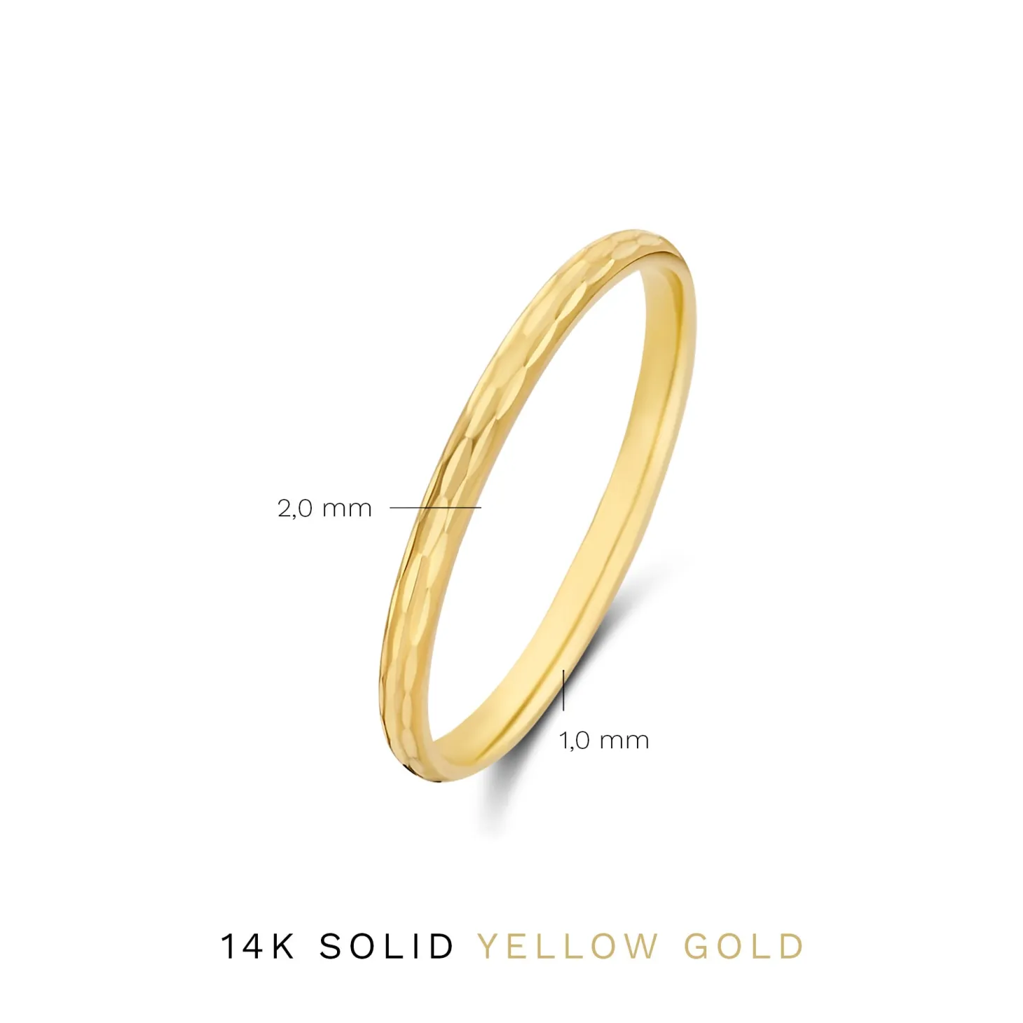 Isabel Bernard Rivoli Laura 14 karaat gouden ring met diamond cut Sale
